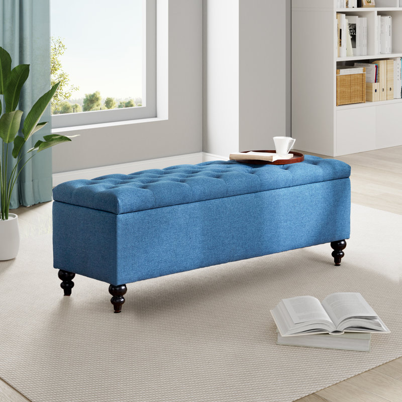 Banc de rangement Ashtin, Bleu