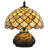 Tiffany Table Lamp Yellow Fish Scales Style Stained Glass Mushroom Desk Lamp 10X11.5 inch