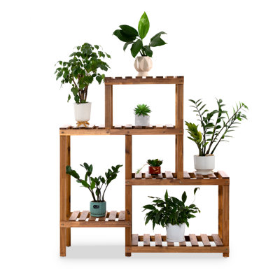 Solid Wood Plant Stand 5 Tier Set of 5