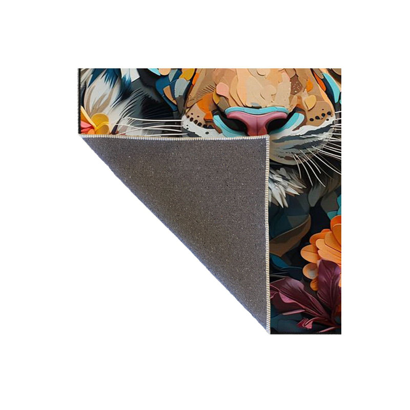 Tapis multicolore lavable à la machine, Tapis de couloir 2 pi 6 po x 6 pi 7 po