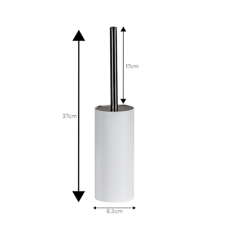 Alto Free-Standing Toilet Brush and Holder, White
