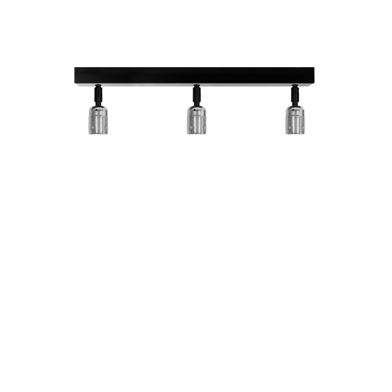 Garry 48cm 3 -Light Track Kit, Nickel/Black