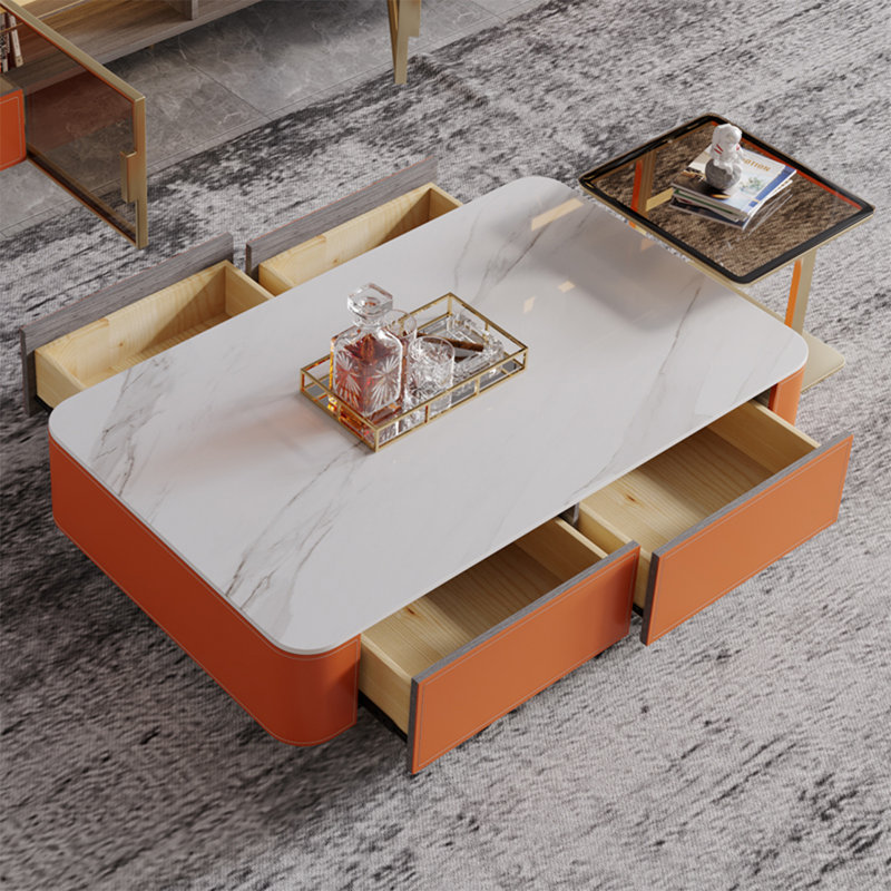 Table basse rectangulaire, H 14,2 po x l 47,2 po x P 23,6 po