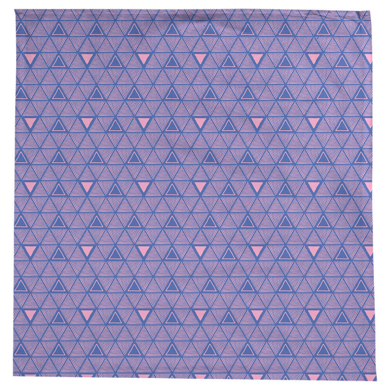 Nappe triangles dessinés à la main classiques, Bleu/rose
