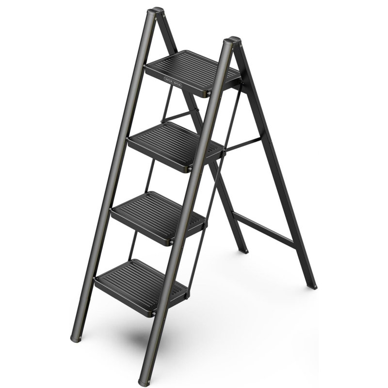 Escabeau pliable avec pédales larges