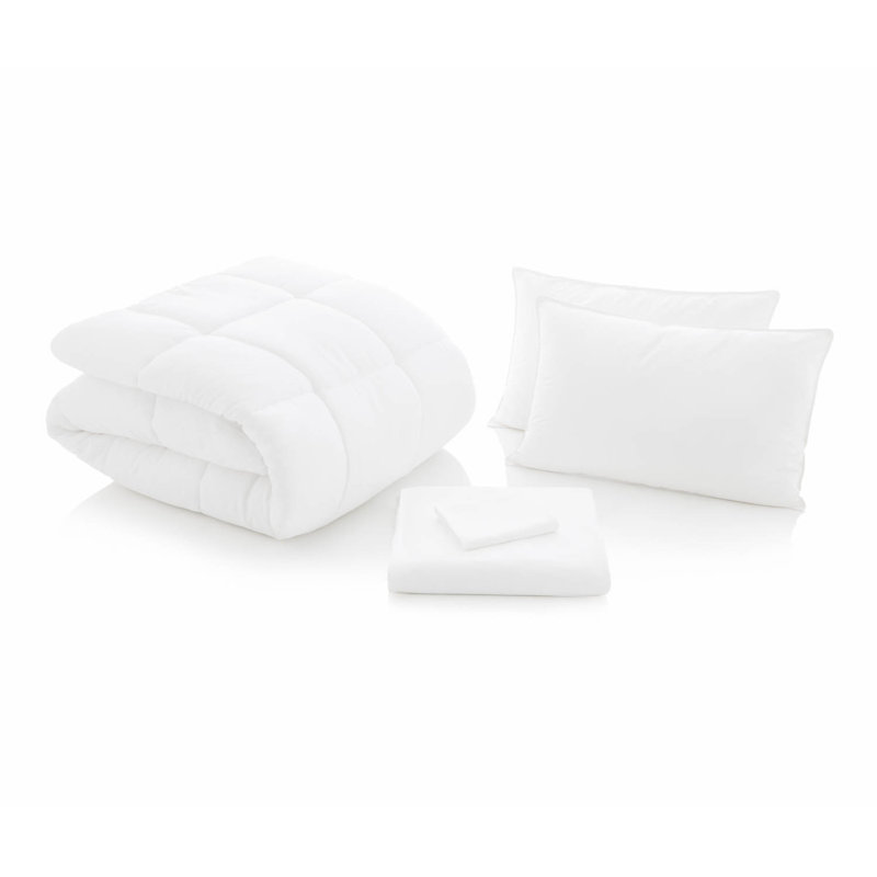 White Queen Reversible Down Alternative Microfiber Bed in a Bag Set