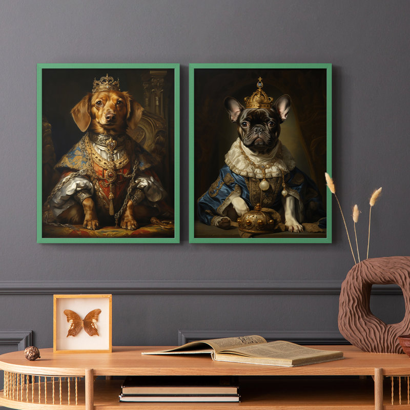 ANIMALS Series CLxxxviii - reproduction encadrée de qualité supérieure - prête à être accrochée - aucun clou requis - aucun clou requis