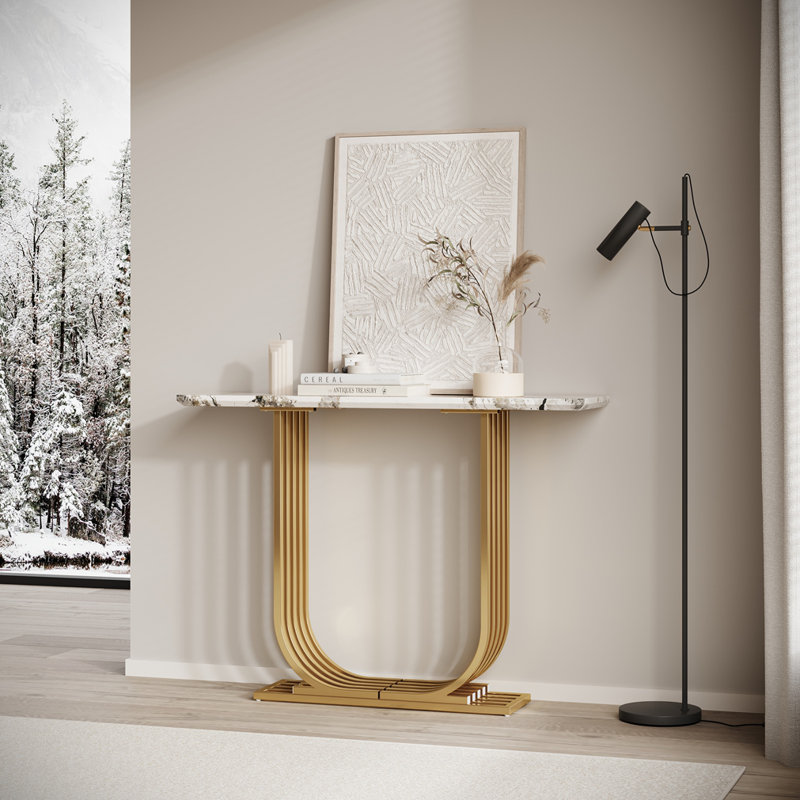 Console de comptoir moderne imitation marbre