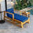 Acacia Wood Outdoor Lounge Set - Chair And Ottoman With Removable Cushions-1858119904