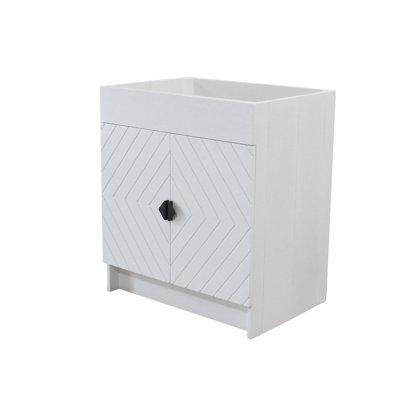 Base de meuble-lavabo simple SmartFold de 30 po seulement en blanc