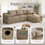 3 Seater Corduroy Sofa-298638496