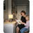 12.6'' Small Table Lamp With Metal Cage & Linen Lampshade-692492392