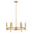 Kerween 6-Light Chandelier in Natural Brass-774237968