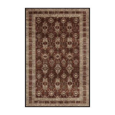 Tapis brun lavable à la machine