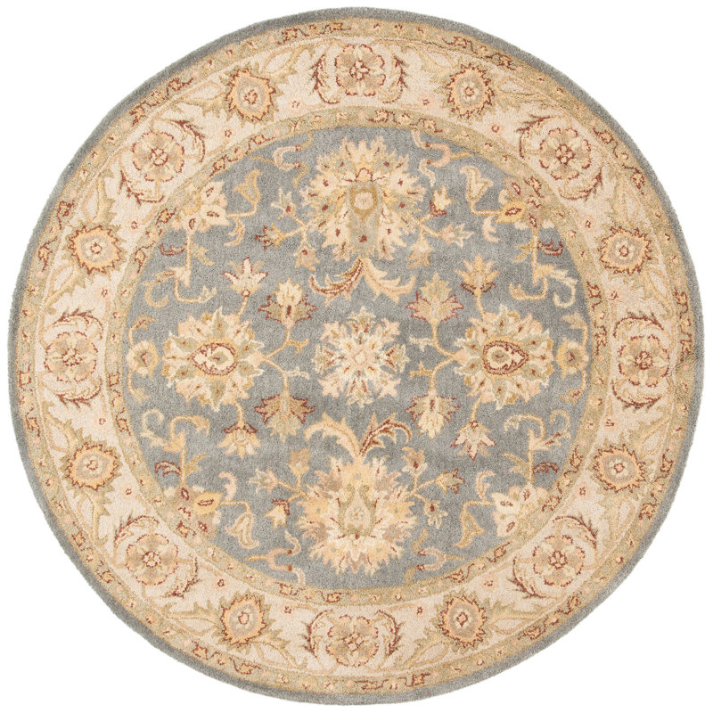 Tapis oriental en laine touffeté à la main Dunbar, Rond 6 pi