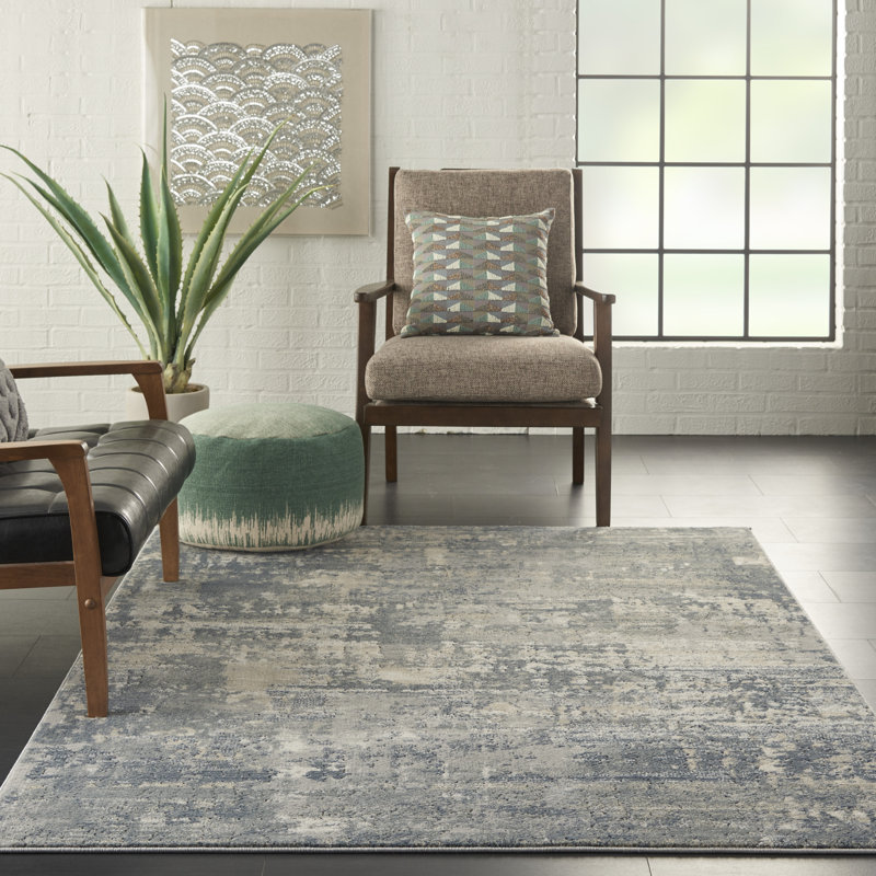 Tapis beige contemporain contemporain, Rectangle 5 pi 3 po x 7 pi 3 po