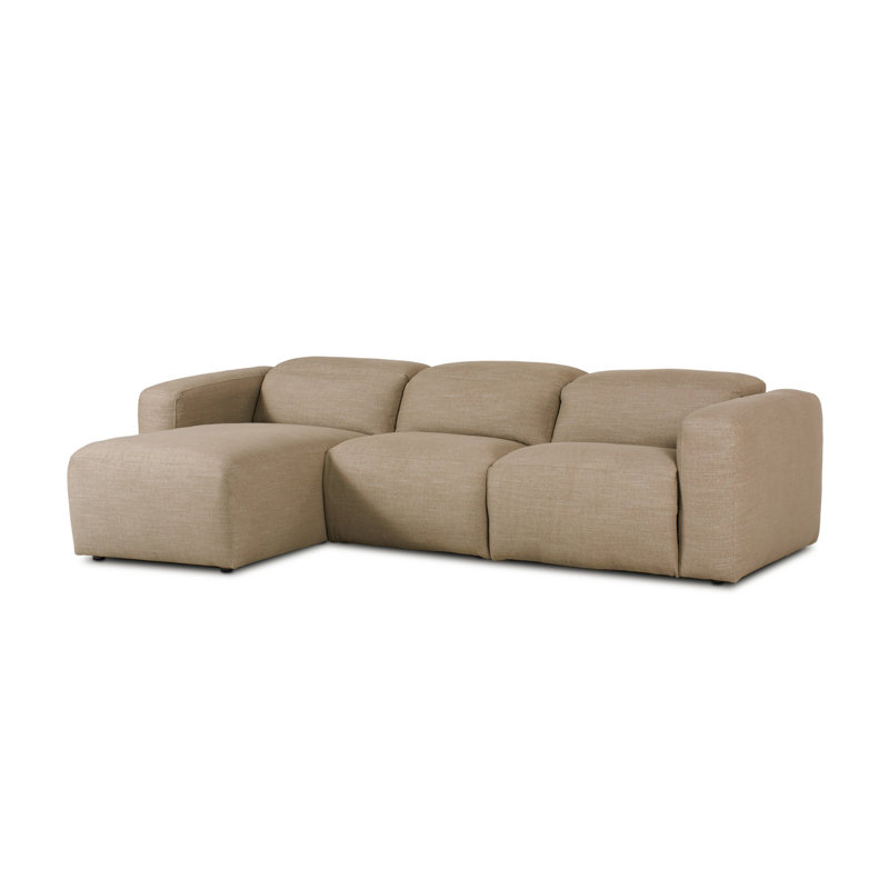 Radley Chaise Sectional, Left Hand Facing, Crypton Nomad Taupe Polyester Blend