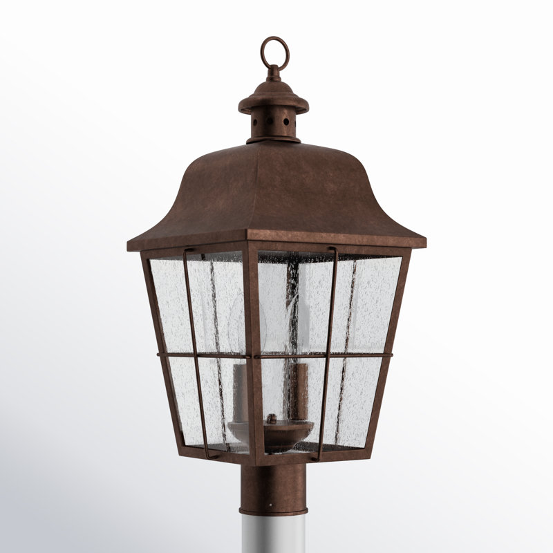 Tête de lanterne câblée à 1 lumière H 21,5 po Merton, Bronze cuivré