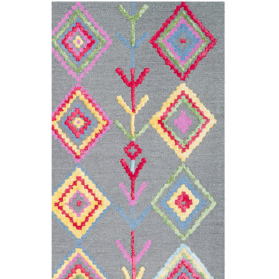 Derose Hand Tufted Wool Geometric Rug