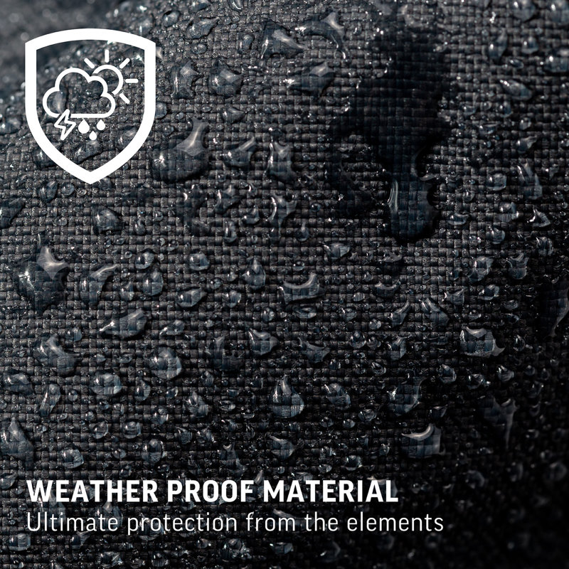Black Heavy-Duty Weather-Resistant Grill and Smoker Cover, 60in x 25in x 50in
