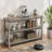 47" Farmhouse Entryway Table with Storage, 3-Tier Rustic Console Table for Living Room, Narrow Hallway Table, Vintage Wooden Sofa Table (Gray)