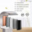 Brushed Nickel Crystal Handles Bathroom Basin Sink Faucet Vanity Widespread Tap Deck Mounted