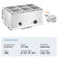 Chauffe-plat commercial commercial à 6 casseroles 14,3 pte Bain Marie