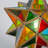 1-Light Geometric Star Glass Pendant