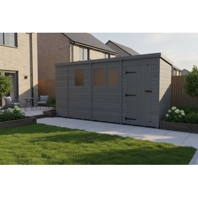 14x4 Pent Composite Shed