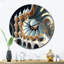 Horloge murale Fractal Futuristic Architecture I-93393258