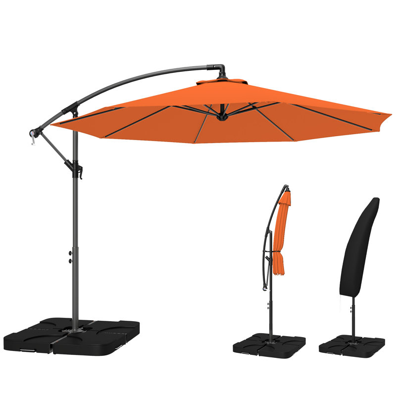 295cm Cantilever Parasol, Orange