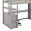 Lit mezzanine simple avec bureau et tablettes-797526395