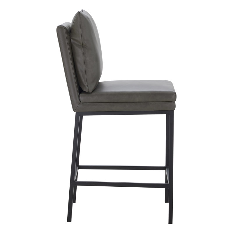 Clarkson Counter Stool, Copley Grey Faux Leather