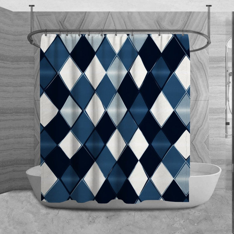 Rideau de douche Sadeer Argyle, H 93 po x l 70 po