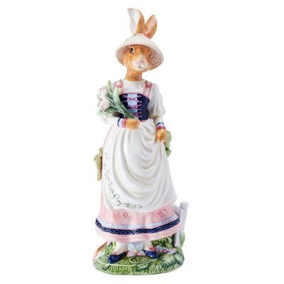 Fitz and Floyd Jardin Rabbit Female Figurine