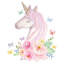 Watercolour Unicorn Wall Sticker-35527394