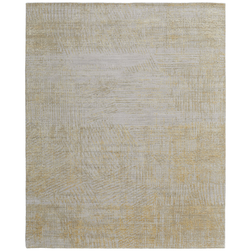 Eastfield Abstract Area Rug in Gold/Ivory, Rectangle 5' x 8'