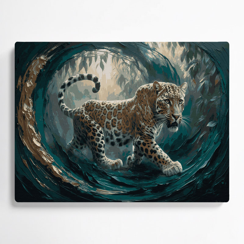 «Big Cats Sunda», art mural gris en métal, H 20 po x l 30 po