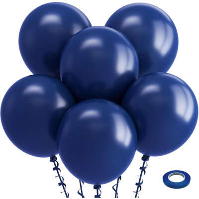 Navy Blue Balloons 18 Inch - 30 Pack Large Thick Blue Big Round Dark Blue Latex Balloon For Birthday Bridal Shower Graduation Wedding Party Decorations
