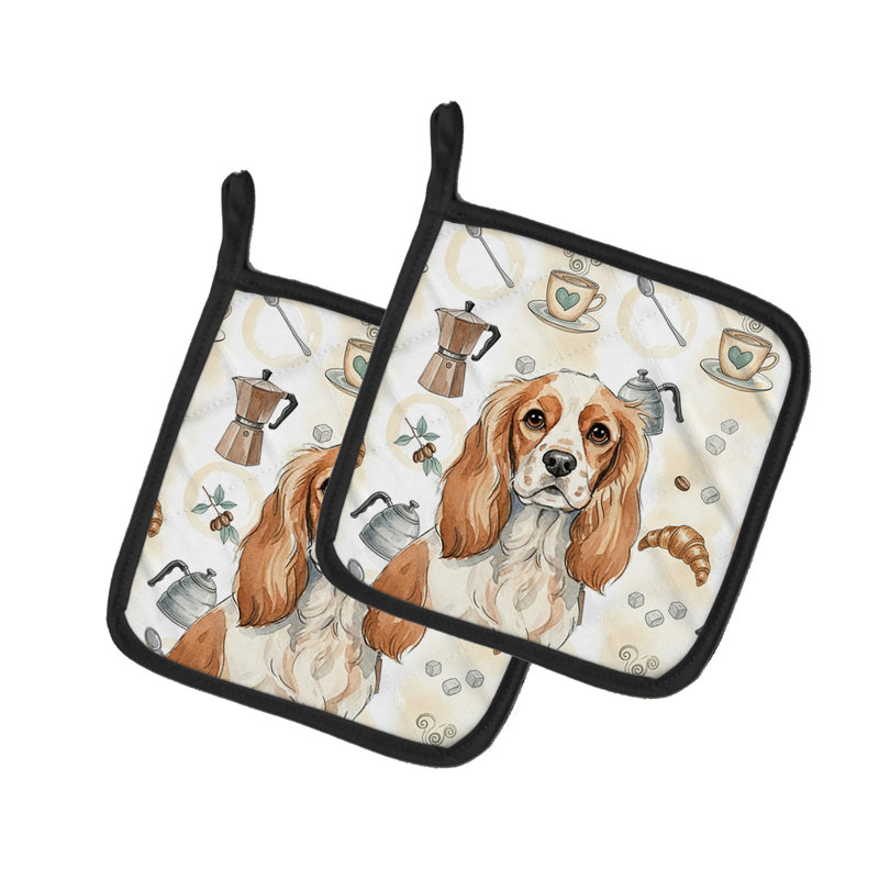 Paire de poignées Blenheim Cavalier Spaniel