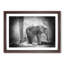 Mother and Baby Elephant Together in Abstract - Picture Frame Painting Print-55725106-55725107