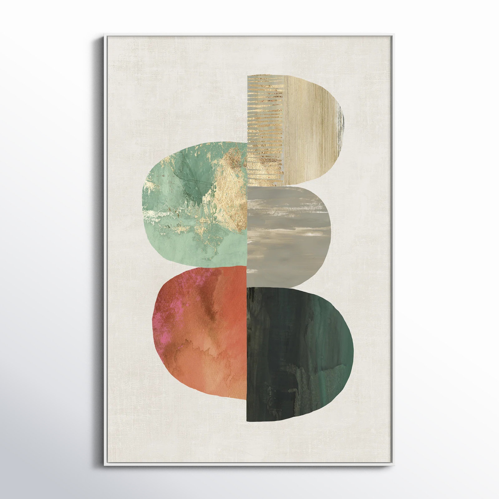 Evolving Energy I - Painting Print, Picture Framed Canvas, 61.5" H x 41.5" W, Espresso