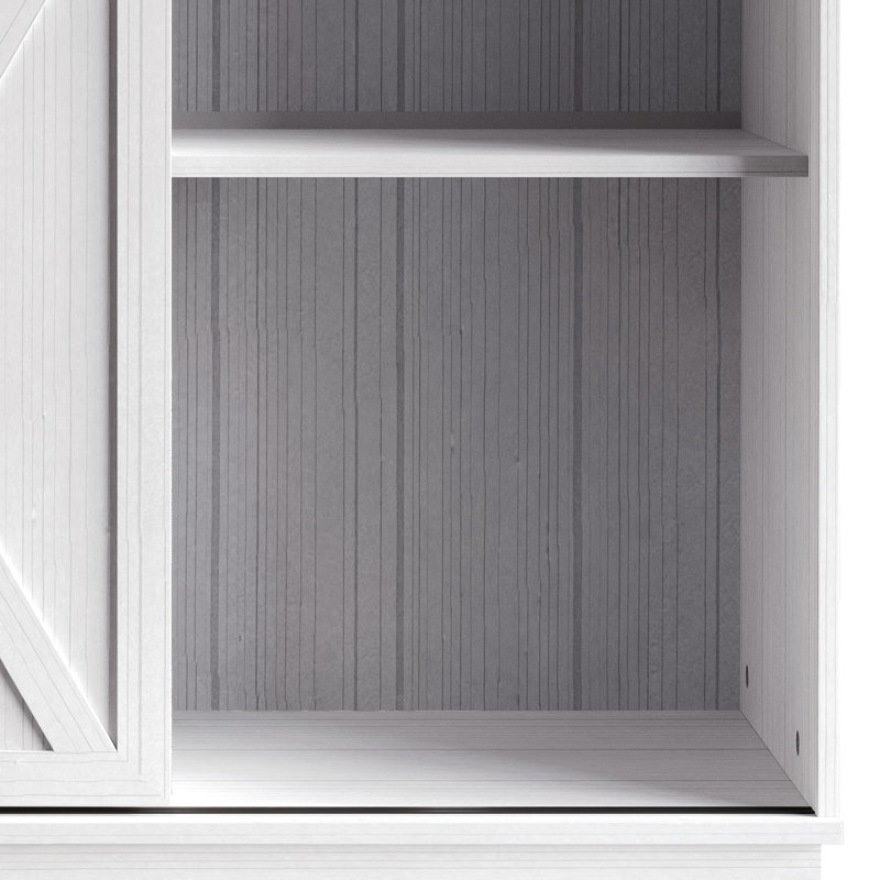 Armoire avec porte coulissante blanche, Blanc