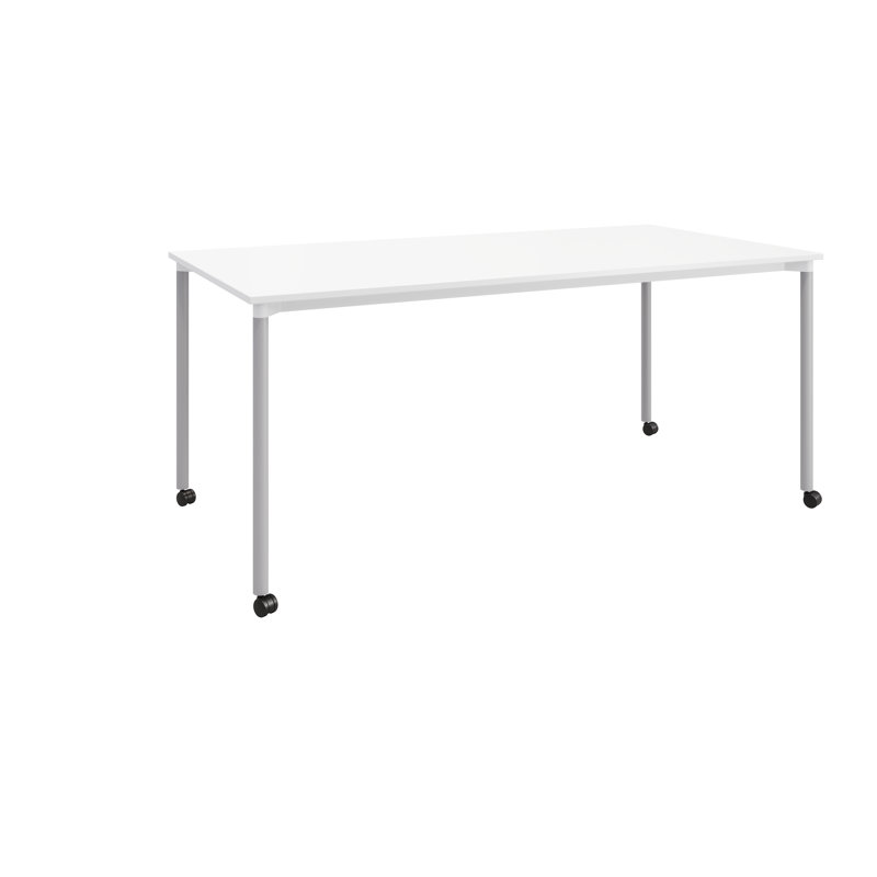 Bureau Spright, Blanc/argenté, H 29 po x l 72 po x P 36 po