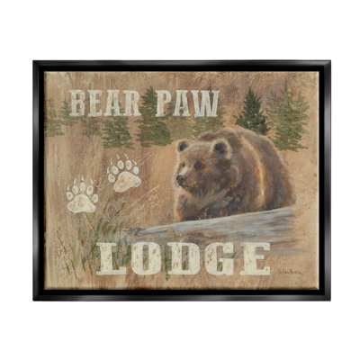 «Bear Paw Lodge Cabin Paw Shapes Floater», art mural par Pam Britton