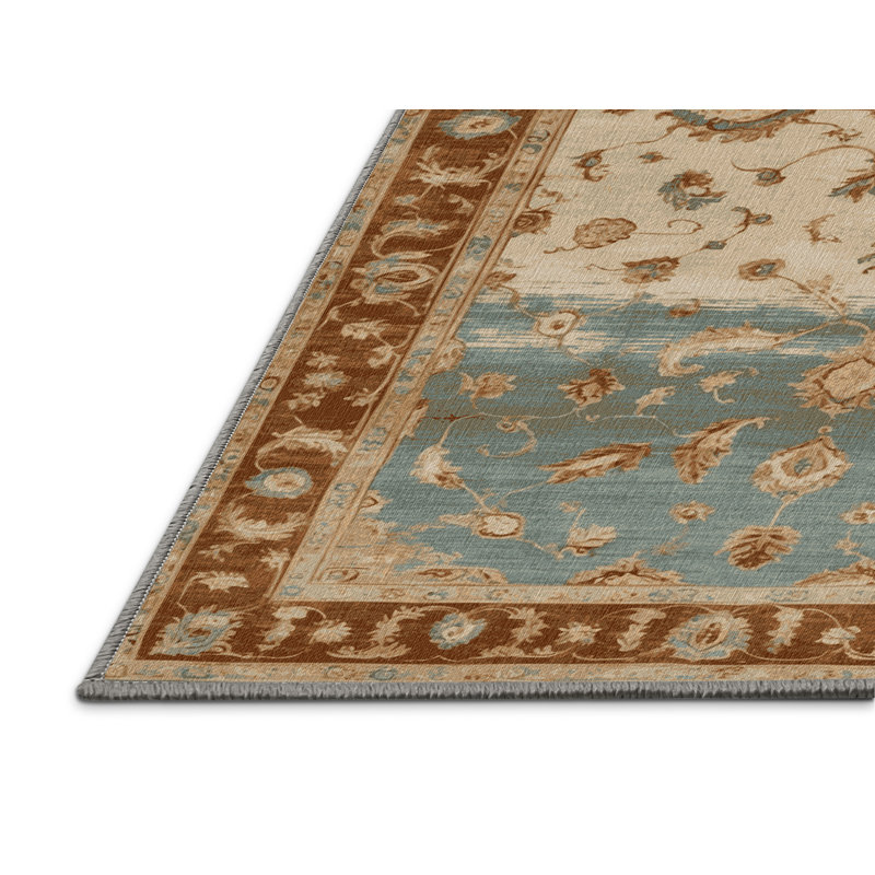 Tapis brun lavable à la machine, Rectangulaire 2 pi x 3 pi