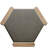 Aureole 8.66 In. X 9.84 In. Matte Jet Black And Brown Porcelain Hexagon Wall And Floor Tile (8.07 Sq Ft/Case) - 18 Sheets