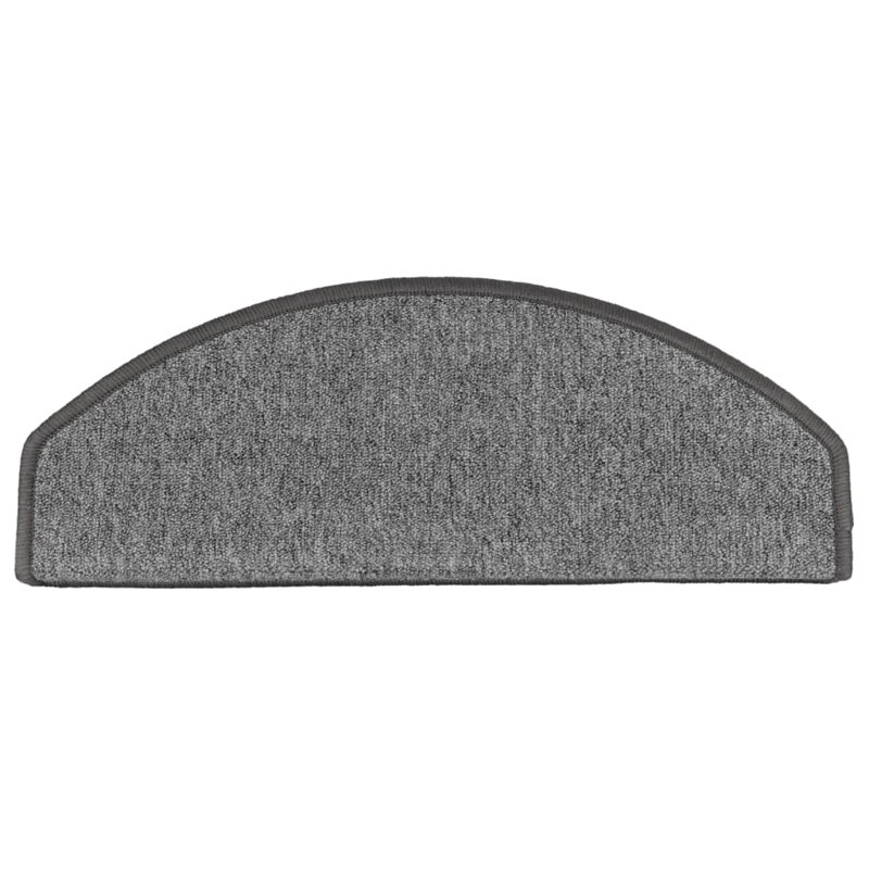 Gentri Non-Slip Backing Dark Grey Stair Tread, 10, Semi-Circle 24cm x 65cm