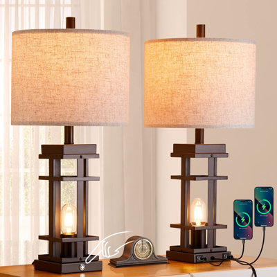 Lampe de table USB en métal Messmer