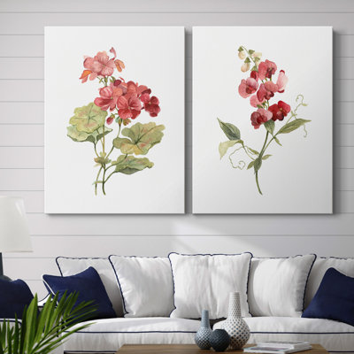 " Scarlet Geranium " 2 - Pieces